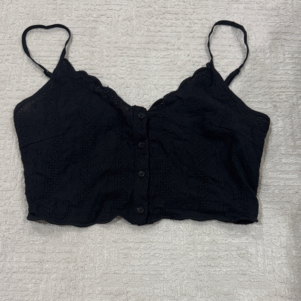 Black Lace Button-Up Brand Melville top